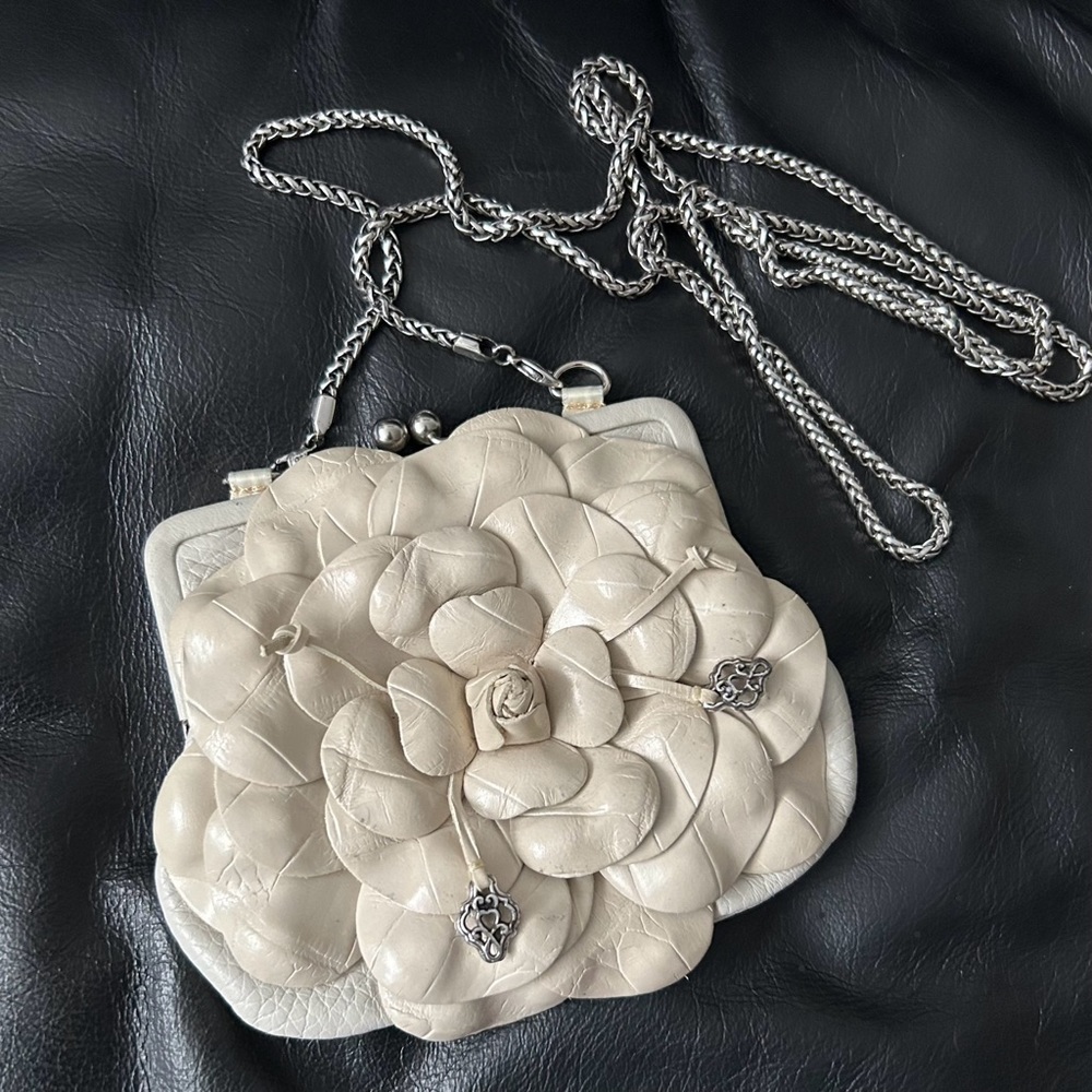 Brighton Rosalie Kisslock Small Leather Wallet on Chain